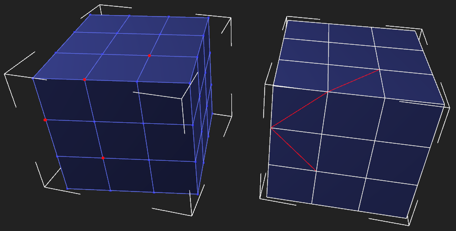 Connecting vertices