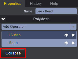 UV Map Properties - Collapse